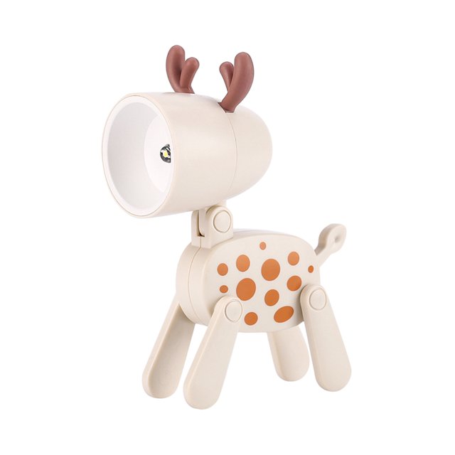 Lámpara de la noche de ciervos dormitorio para niños LED NIGHT Luz de mesa de mesa encantadora luz de dibujos animados