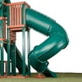 SwingNSlide Green Plastic Turbo Tube Slide for Backyard Swing Sets