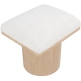 thumbnail image 3 of Meridian Furniture Pavilion Cream Boucle Fabric Bench/Stool, 3 of 8