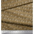 thumbnail image 2 of Soimoi Brown Cotton Duck Fabric Notes Musical Instrument Print Fabric by Yard 42 Inch Wide, 2 of 3