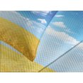 thumbnail image 4 of Ambesonne Farmhouse Quilted Bedspread Set 3 Pcs, Wheat Field Summer, King Size, Earth Yellow Blue White, 4 of 5