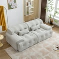 thumbnail image 3 of Tookss Oversized 2 Seater Upholstered Sofa, Pure Foam Comfy Loveseat Couch, Modern Lounge Sofa for Living Room, Apartment No Assembly Required, 3 of 9