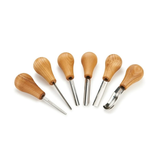 Beavercraft Wood Carving Palm Chisels - 6 Piece