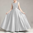 thumbnail image 2 of ATOGUTA Girls Dress Wedding Satin Dresses Princess Birthday Party Prom Ball Gown Size 0-13, 2 of 7