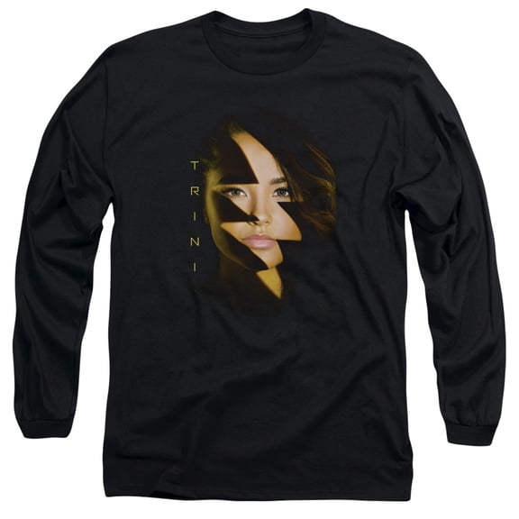 Power Rangers Trini Bolt Long Sleeve Adult 18/1 T-Shirt Black