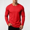 thumbnail image 7 of NMRSBDP Men's Basic Crew Neck T-Shirt Lightweight Long Sleeve Everyday Shirts for Men Soft Cotton Base Layer Tops Casual Solid Color Undershirts, 7 of 7