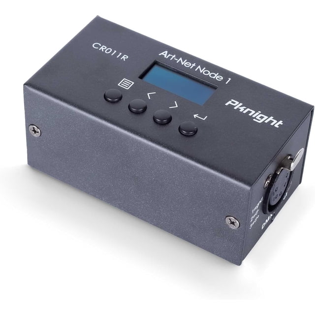 Pknight ArtNet DMX Ethernet Lighting Controller Interface, 5-Pin XLR, 1-Universe Bi-directional Art-Net to DMX512 Node (No RDM)