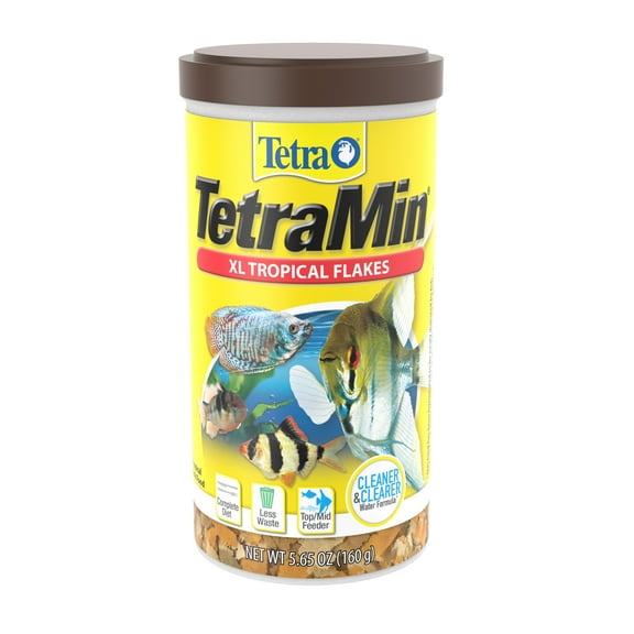 Tetra TetraMin XL Tropical Fish Food Flakes, 5.65 oz