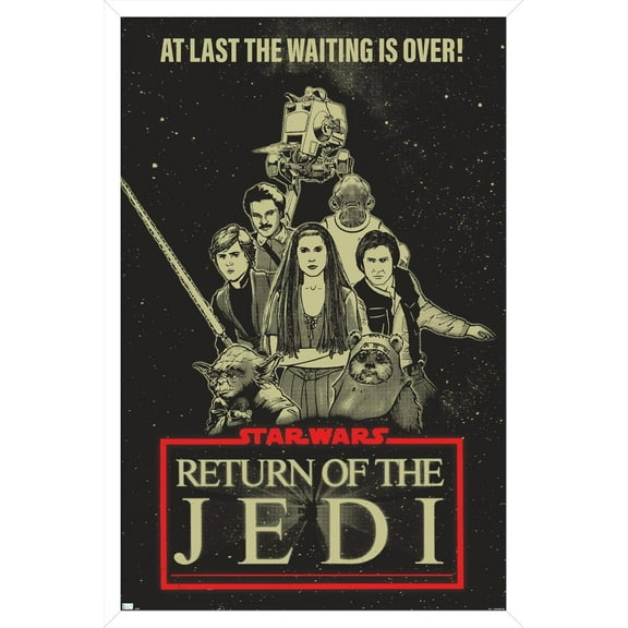 Star Wars: Return of the Jedi - The Wait Is Over Wall Poster, 22.375" x 34" Framed