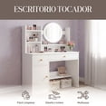 thumbnail image 2 of Escritorio tocador blanco Pido Todo ET01WH-G2, 2 of 7