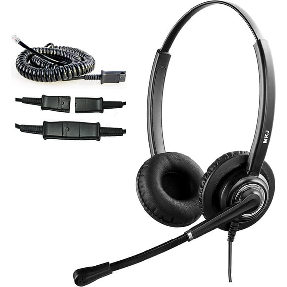 MKJ Cisco with Microphone Noise Cancelling Dual Ear RJ9 Call Center Office Phone for Cisco CP-7821