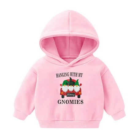 

Elainilye Fashion Kids Christmas Sweatshirt Toddler Baby Boy s Girl s Hoodie Children s Casual Print Sweatshirt For The Baby Gift Pink