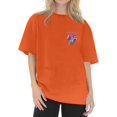 thumbnail image 4 of Pop cazadora para niña Demo-n Hunters Graphic Round-Neck Short Sleeve T Shirt For Kids Youth Fashion Tee With Cartoon Print Design Soft Blend Top For Children （Saffron）, 4 of 4