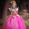 thumbnail image 4 of Vestido de princesa Vestido de Frozen Vestido de niña Vestido de malla de manga larga Vestido de rendimiento peludo, 4 of 4