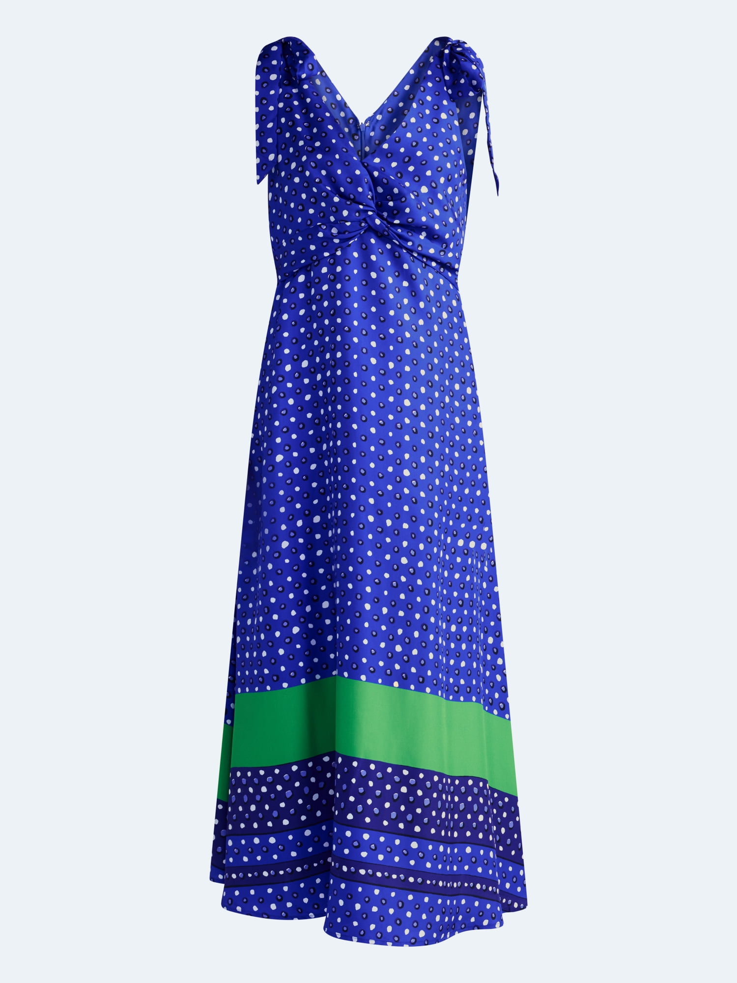 Free Assembly Women's and Women's Plus Silk Twist Front Sleeveless Maxi Dress, Sizes 0-26W