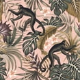 thumbnail image 3 of uniQstiQ Monkeys on Leaves Wallpaper Peel-and-Stick 25"W x 225"H, 3 of 3