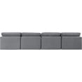 thumbnail image 5 of Meridian Furniture Indulge 140" Contemporary Velvet Modular Sofa in Gray, 5 of 8