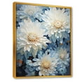 thumbnail image 2 of Designart "Blissful White And Blue Mums In The Garden I" Mums Floater Framed Canvas Prints, 2 of 5