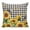Yellow Black, variant on Throw Pillow Covers 18x18 Inch, Sunflower Bee Decorative Pillow Cases for Couch Sofa Bed, Grey Buffalo Checkered Botanical Floral Cotton Linen Square Home Decor Pillowcases with Hidden Zipper