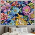 thumbnail image 2 of Orinice Colorful Flowers Tapestry Wall Hanging Unique Style for Home Wall Decor Art Living Room Bedroom 60x50inch, 2 of 6