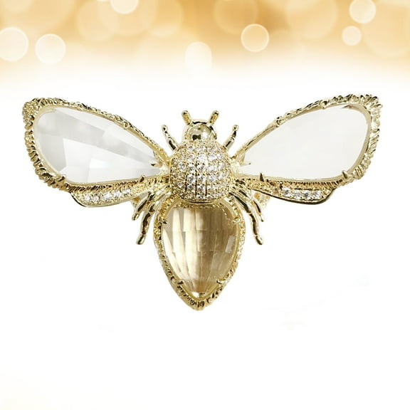 Niceauty Costume Jewellery Rings Bee Shaped Golden Adjustable 1Pack