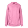 thumbnail image 4 of AherBiu Plus Size Sweatshirts for Women Fleece Lined Pullover Tops Oversized Hoodie with Pocket, 4 of 6