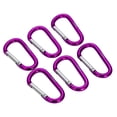 thumbnail image 2 of Llavero Lixada Paquete de 6 Carabiner de Aluminio Clip D-ring Locking Carabiner Keychain Hook Lixada Llavero, 2 of 7