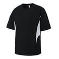thumbnail image 4 of Men’s Active Quick Dry Crew Neck T Shirts Loose Fit | Athletic Running Gym Workout Short Sleeve Tee Tops Size M-4XL Black-E, 4 of 9