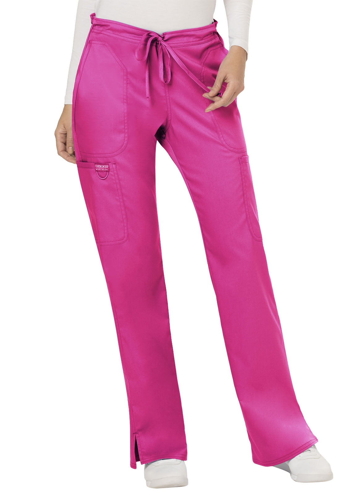 Electric Pink Cherokee Scrubs Workwear Revolution Pull On Pants WW110 EEPI 
