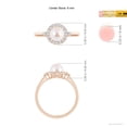 thumbnail image 5 of ANGARA Japanese Akoya Cultured Pearl Halo Engagement Ring in 14K Rose Gold for Women | June Birthstone, Birthday, Anniversary, Jewelry Gift for Women | Natural Pearl Ring, 5 of 9