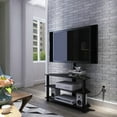 thumbnail image 6 of Ucloveria Swivel Floor TV Stand for 32-75 Inch TV, Modern Black Glass TV Stand, Entertainment Center with Mount, 6 of 7