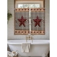 thumbnail image 4 of Red Texas Star Farmhouse Living Room Curtains 2 Panel, Black Plaid Berry Country Cafe Window Treatment, Farmhouse Bedroom Bathroom Kitchen Curtains Drapes 104"x54", 4 of 6