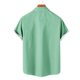 thumbnail image 4 of Camisas s Para Hombre De Vestir Camisas hawaianas informales de verano para hombre, camisas de manga corta con botones estampados para la playa y bolsillo (Green, 3XL), 4 of 5