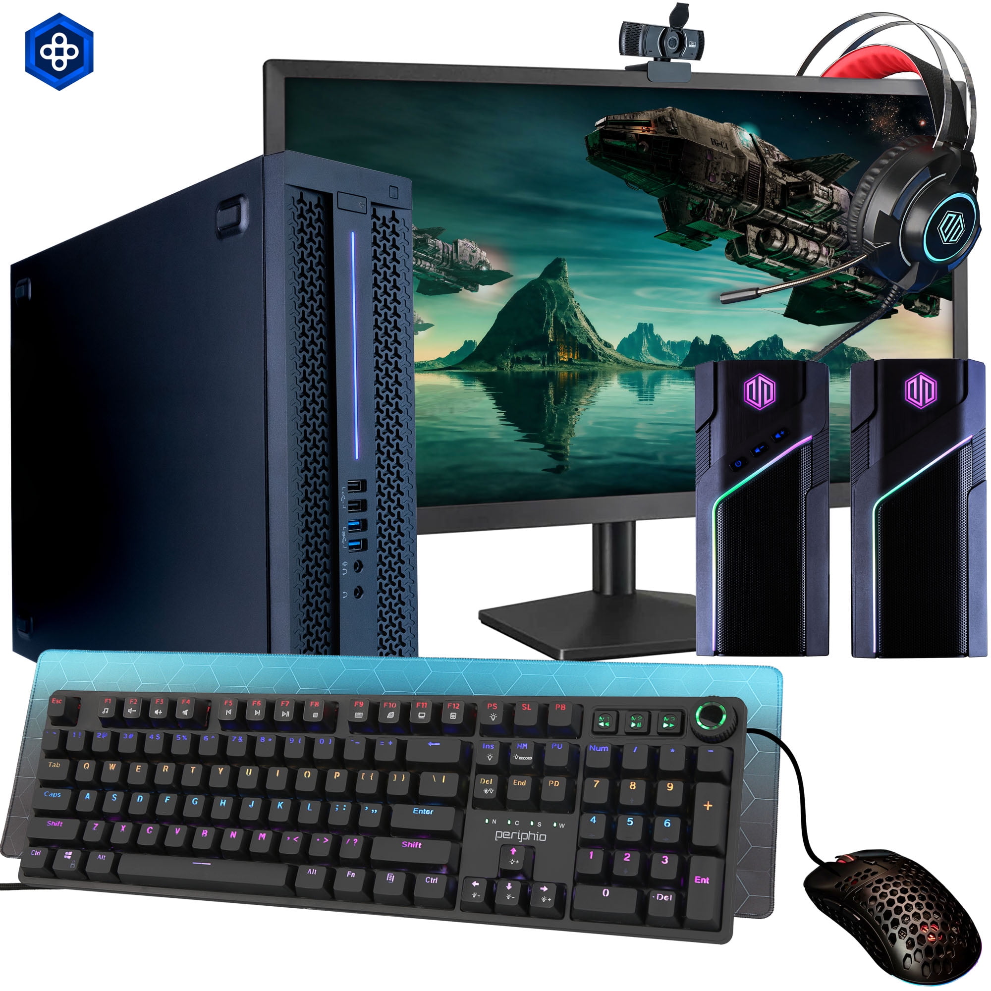 HP Prebuilt RGB Gaming Desktop Computer Core i5 + GeForce GT 1030 2GB GPU 1080p Gaming PC