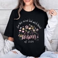 thumbnail image 4 of Black*Friday Clearance Items under $5 GaThRRgYP Plus Size Tops for Women,Summer Tops for Girls,Women Mother's Day Gift Mom Flower Print Short Sleeve Round Neck T-shirt Pattern Top Black XL, 4 of 7