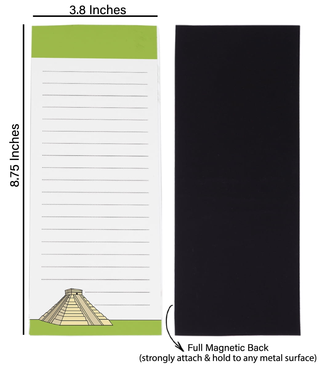 Inkdotpot Pack of 3 Magnetic Fridge To-Do List Notepads- Magnetic Memo Pads For Refrigerator-(50 Sheets Each)-T9