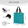 thumbnail image 3 of KLL Blue Green Glitter Pattern Aesthetic Tote Bag for Women Beach Bag Shopping Bags Shoulder Bag Reusable Grocery Bags, 3 of 7