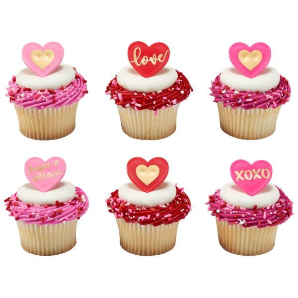 24 pc Bakery Supplies Valentines Day Penguin Cupcake Rings