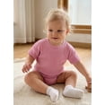 thumbnail image 6 of Cenuakty Infant 0-18M Baby Summer Jumpsuit Solid Color Ribbed Short Sleeve Round Neck Romper Cute Bodysuit, 6 of 9