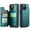 Green, variant on for iPhone 13 Case with Card Holder, Wallet Case for Women Men with RFID Blocking, Durable Leather Kickstand Magnetic Clasp Shockproof Phone Case for iPhone 13