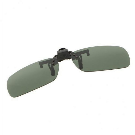BAOSITY 4xPolarized Clip On Flip Up Sunglasses Clip for Myopia Driving Dark Green
