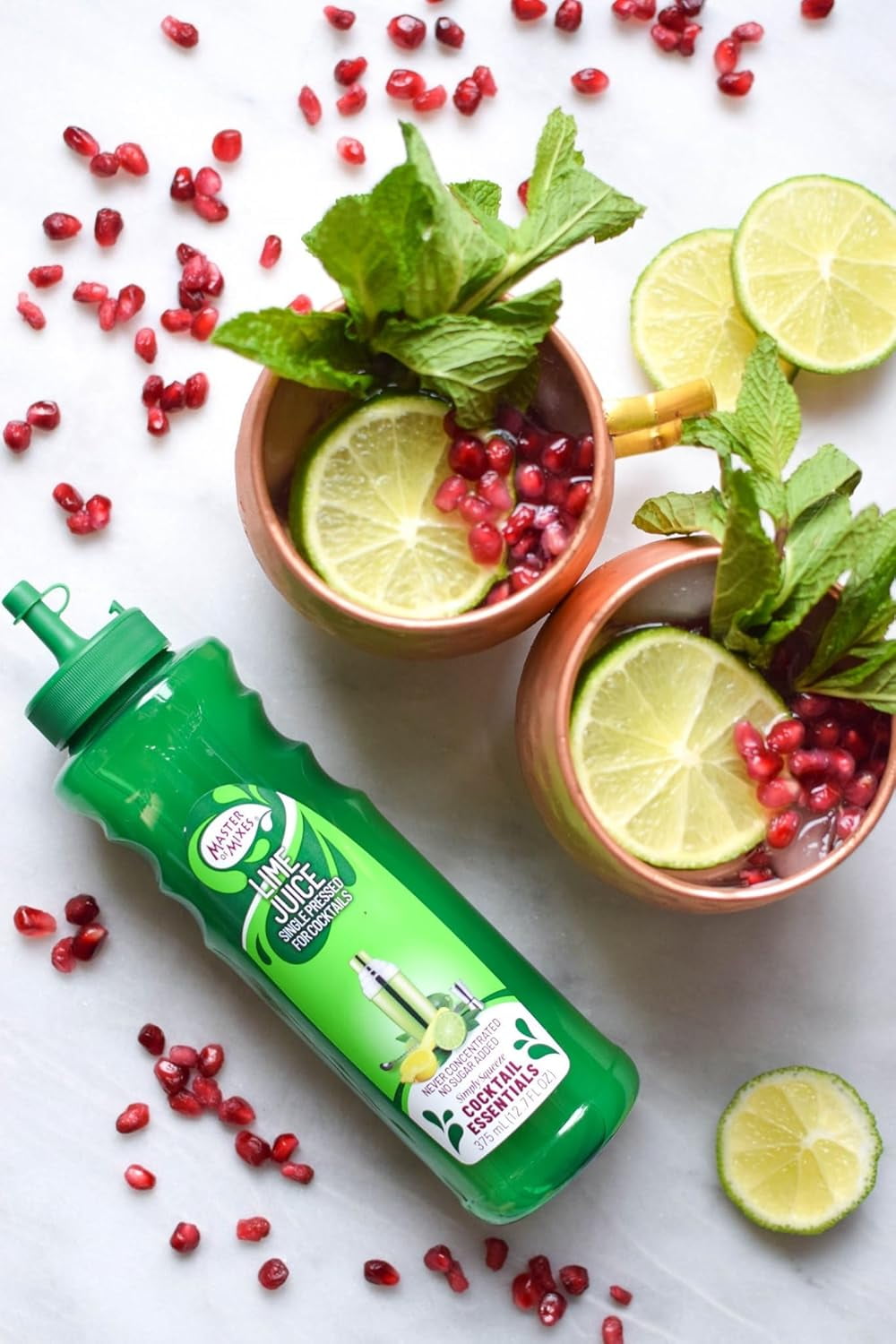 Master of Mixes Cocktail Essentials Single Pressed Lime Juice, 375