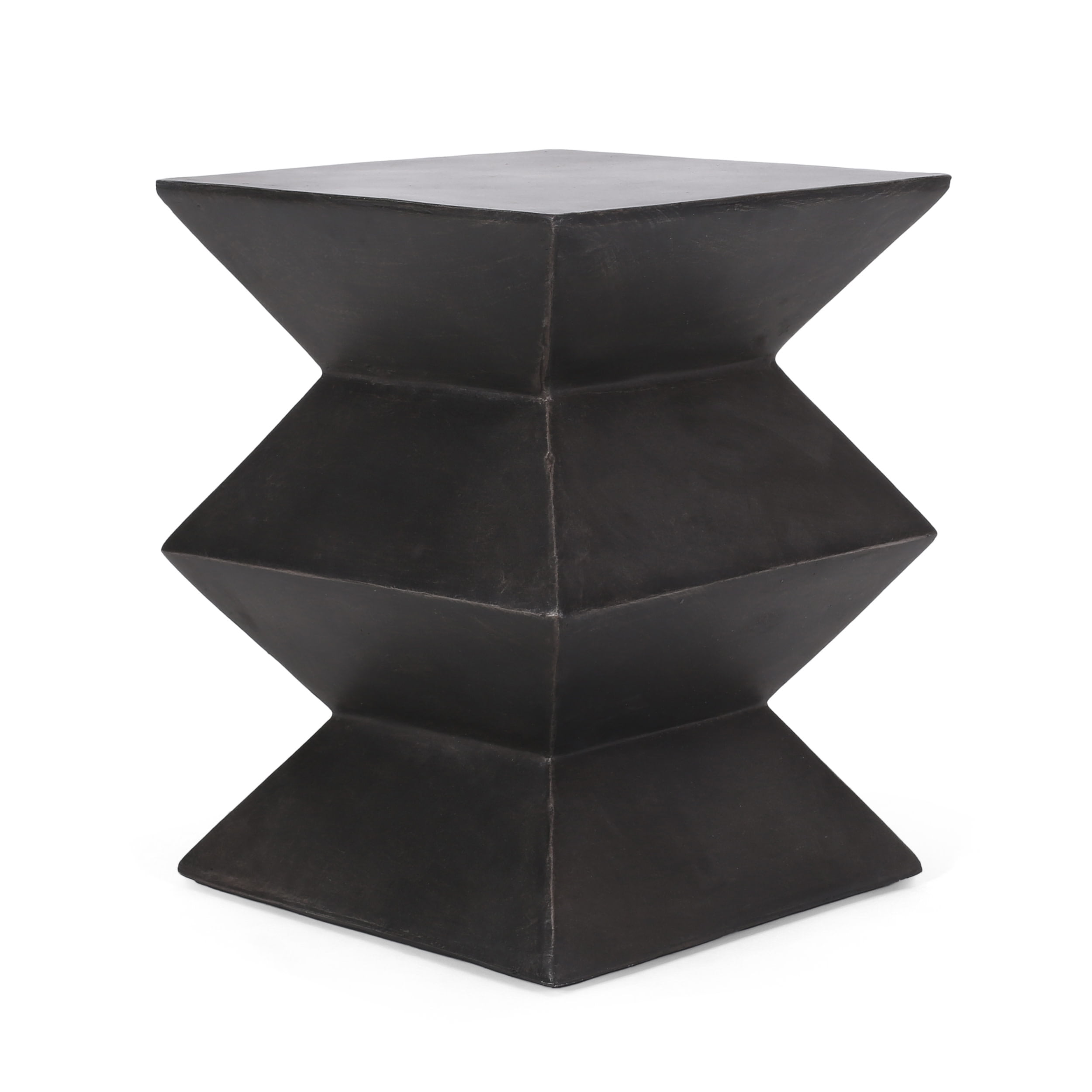 Cleary Lightweight Concrete Outdoor Side Table, Antique Copper