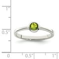 thumbnail image 2 of White Sterling Silver Ring Band Fashion Cubic Zirconia CZ Green, 2 of 2