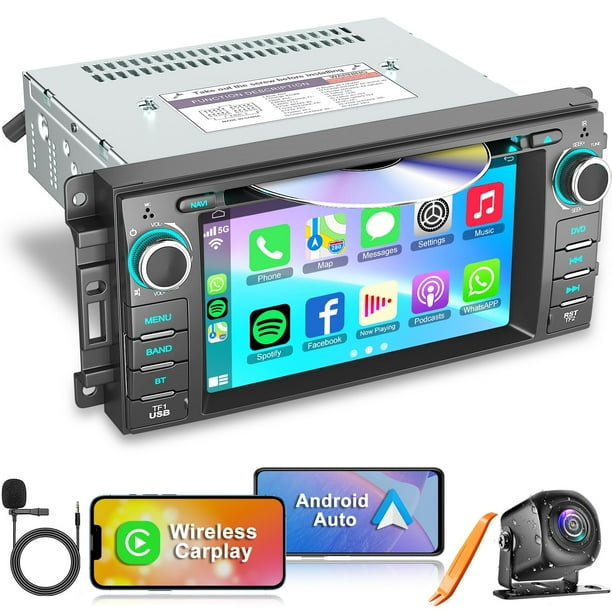 Radio de coche estéreo con reproductor de CD/DVD para Dodge RAM 1500 2500 3500