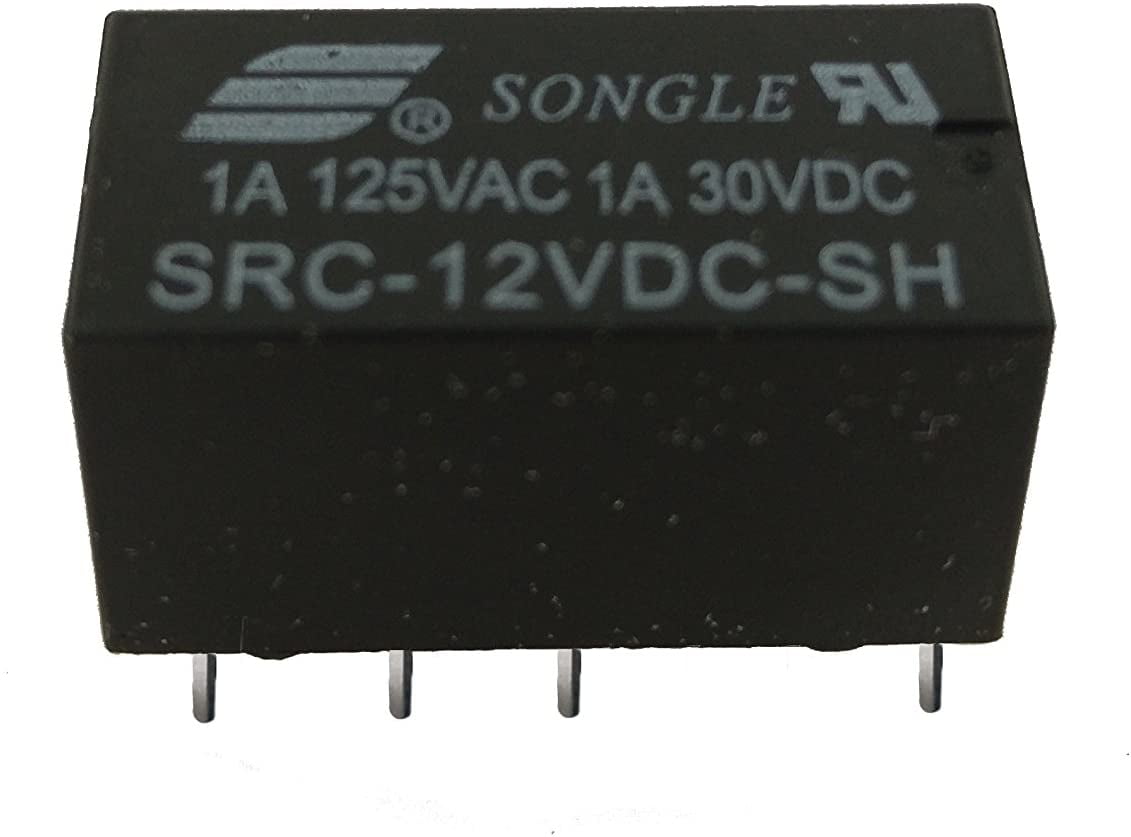 12v DC (12 Volt DC) Relay - DPDT PCB 8-Pin Mount - Non-Latching Non