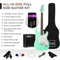 thumbnail image 4 of Best Choice Products 39in Full Size Beginner Electric Guitar Kit with Case, Strap, Amp, Whammy Bar - SoCal Green, 4 of 8