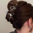 thumbnail image 4 of Pinza para el pelo ondulado con forma de perla para mujer, pinza para la parte posterior de la cabeza con forma de tiburón, 4 of 5