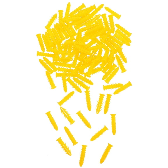 NICEXMAS 100Pcs Yellow Wall Expansion Tubes Plastic Screw Fixation