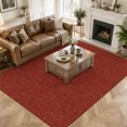 Brick Red Washable Area Rug 8x10 Rustic Country Red Plain Woven Texture ...